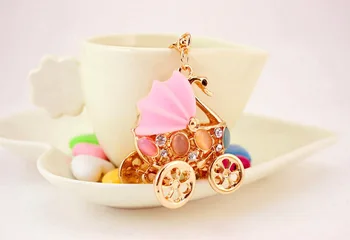 

free shipping 30pcs/lot pink rhinestone baby carriage keychain purse hanger baby shower baptism party favors and gifts