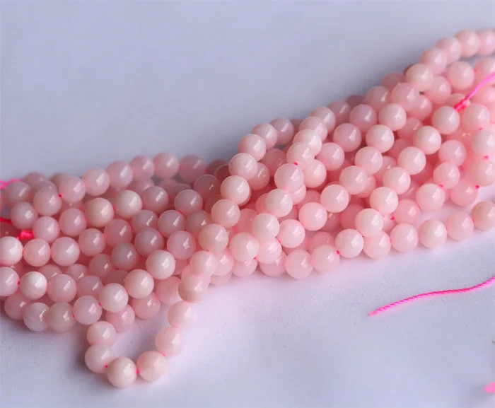 Подлинная Высокое качество Перу розовый опал круглые свободные маленькие бусины 4-10 мм Fit ювелирные изделия DIY ожерелья или браслеты 15 "04030