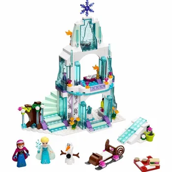 

mylb Cinderella's Romantic Castle Anna Elsa Building Blocks Educational Brick Compatible Toys For Girls dropshipping