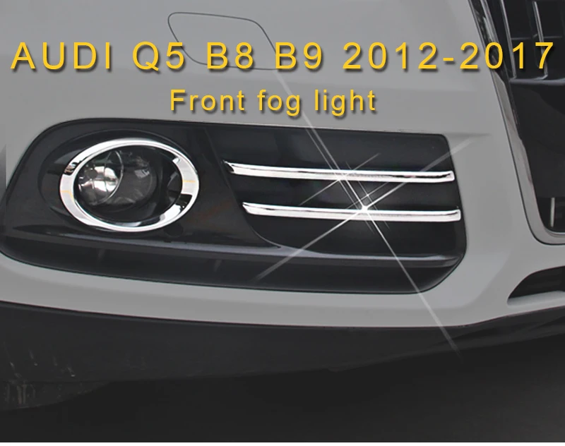 Gelinsi для Audi Q5 B8 B9 2012-, автомобильный Стайлинг, передний противотуманный светильник, накладка, рамка, наклейка, хромированные внешние аксессуары
