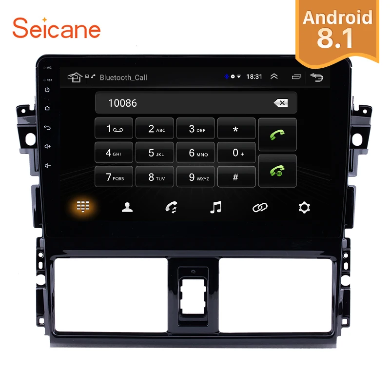 Seicane Автомобильный GPS стерео Авто Радио 10 1 &quotHD 2Din Android 8 для Toyota Vios мультимедийный