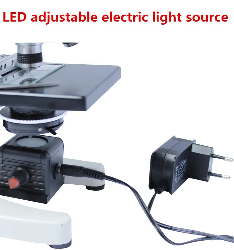 Biological Microscope LED Adjustable Electric Light Source Energy