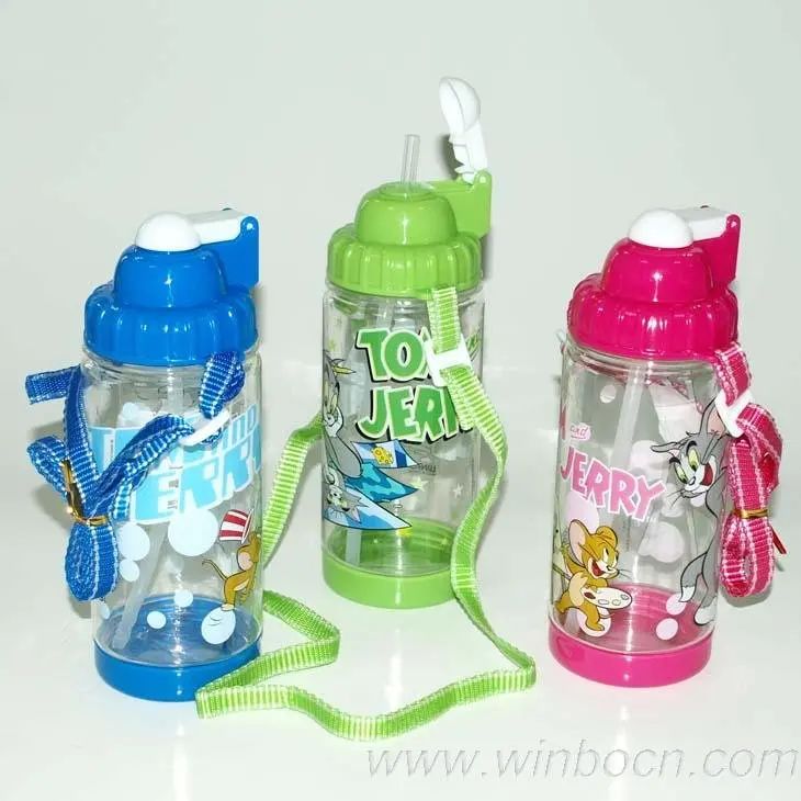 FREE SHIPPING,100 Original Tom and Jerry 400ml BPA free kids plastic