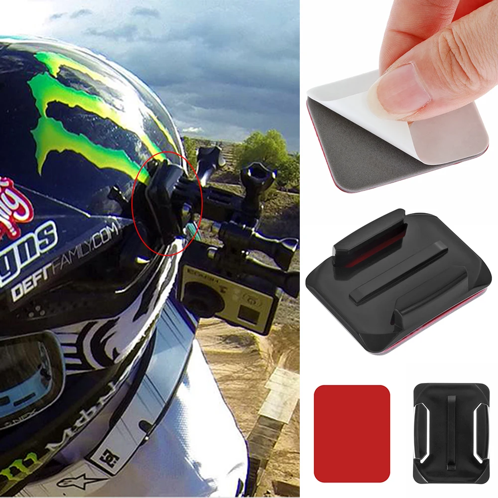 

Fashion 2 PCS/set Adhesive Sticker Pad Flat Curved Phone Mounts Holder Support For GoPro Hero Xiaomi Yi 4K Camera Phone Holder