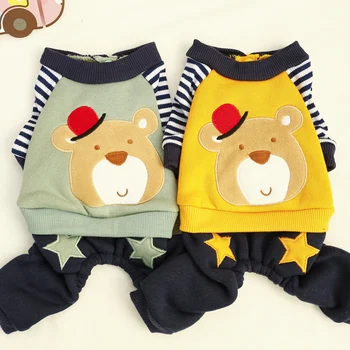 

Autumn Pet dog Cat Clothes Bear Dog Coats For Chihuahua Pet Dog Jumpsuits Clothing XXS XS S M L
