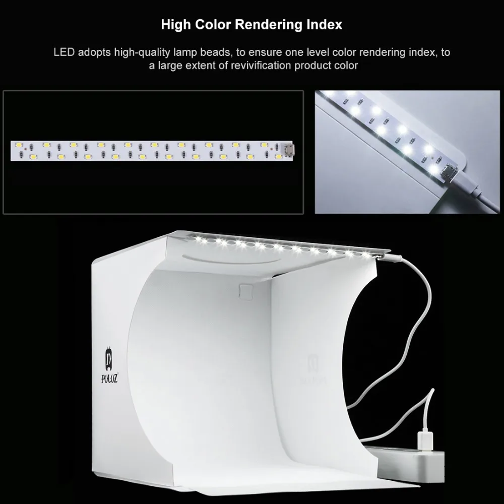 Мини-складной светильник для фотостудии софтбокс портативный светодиодный светильник для комнаты фотостудия набор для фона светильник коробка для DSLR