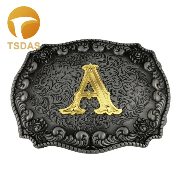 Cool 3D Lace Golden D Initial Letter Metal Belt Buckle For 4cm Width Belt Men's Birthday Gifts ...