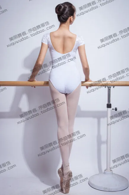 Бесплатная доставка 4 вида цветов балетное трико черный, белый цвет фиолетовый кружева Танцы Носите сексуальная девушка Танцы одежда