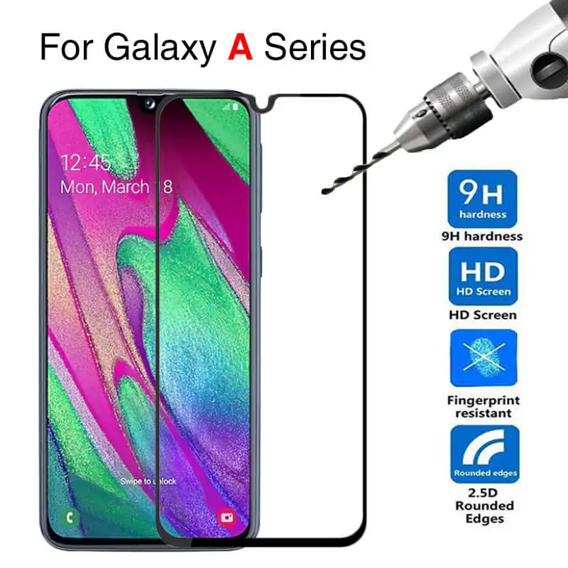 

3D Full Cover For Samsung Galaxy A40 A50 A70 A30 A90 A80 A10 Tempered Glass For Samsung A 50 Screen Protectors Pelicula De Vidro