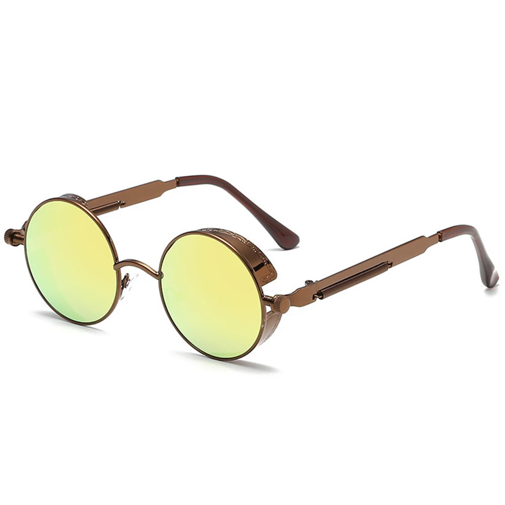 Muticolor Retro Round Metal Glasses Lens Goggle Glasses Eyewear Frame Glasses Women Fashion Retro Round Metal Drive Goggles