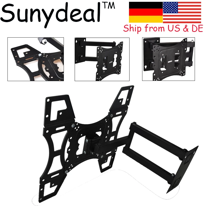 

Universal LCD LED TV Wall Mount Tilt Swivel Plasma TV Wall Holder TV Wall Bracket 30-60'' Max to 400mm x 400mm TV Stand