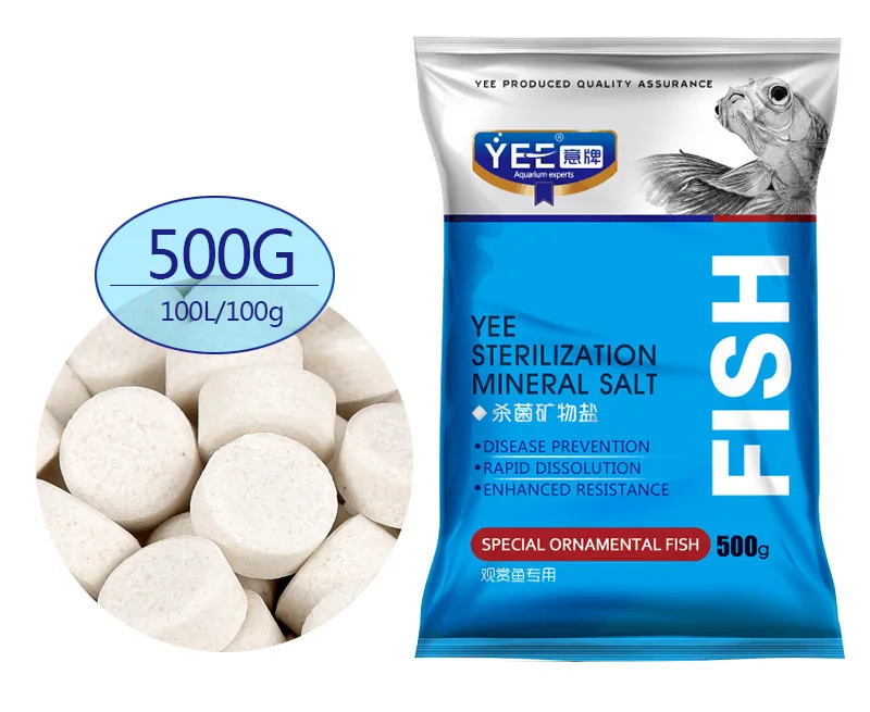 

500g 1.1lb Aquarium fish tank sterilization mineral salt initional setup a tank kill bacter water treatment
