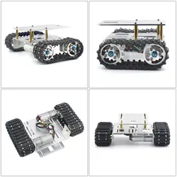 DIY гусеничный робот шасси алюминиевый сплав Танк шасси автомобиля дно Умная игрушка