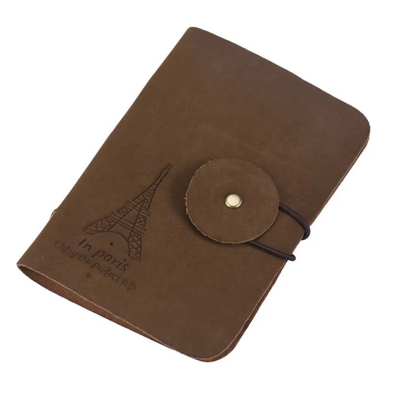 

Retro Eiffel Tower Printed Credit ID Card Holder String PU Leather Business Wallet Bag Men Women Casual Card Case Holders