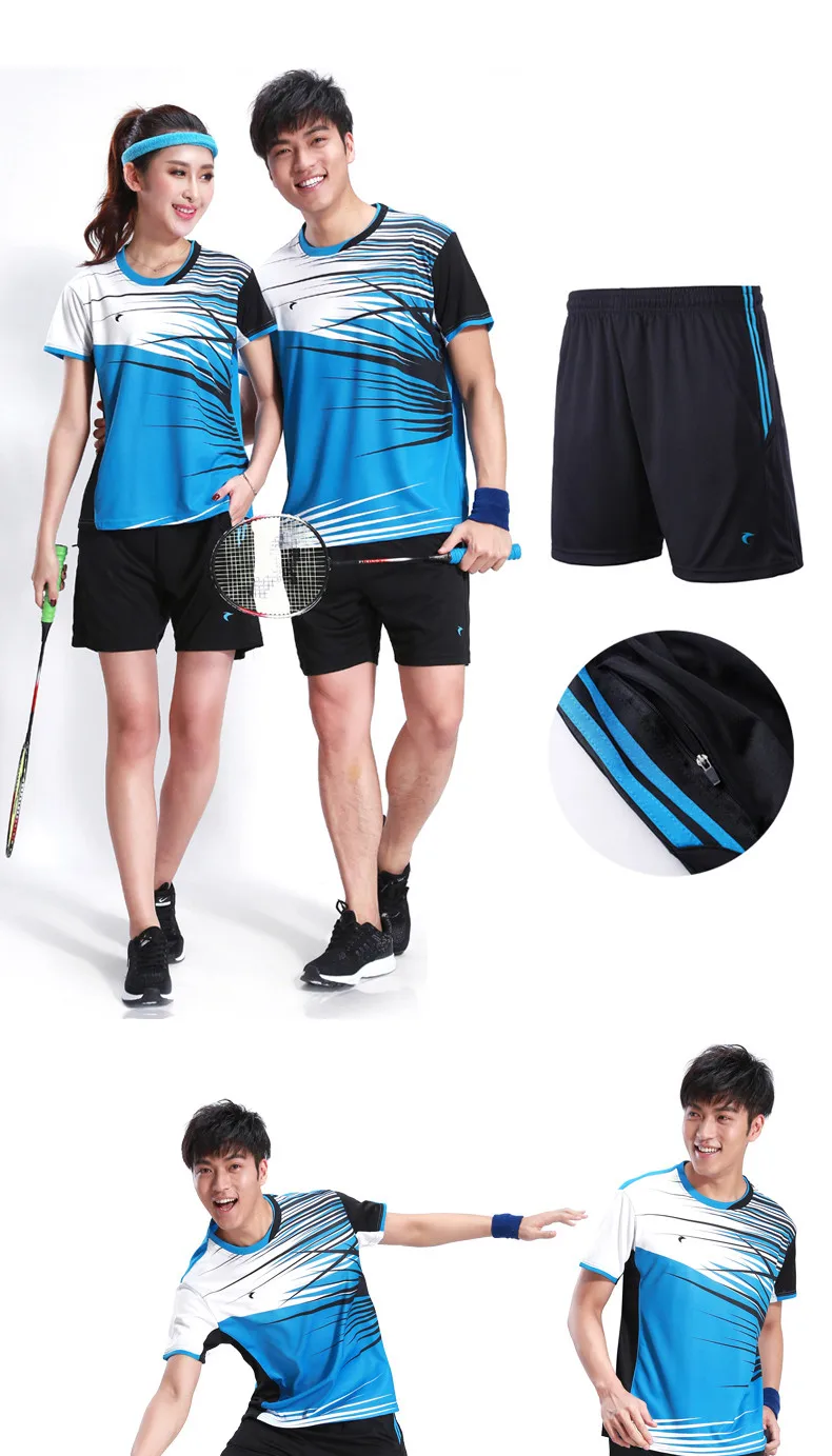 Мужская и женская рубашка для бадминтона шорты, спортивный костюм Tenis Masculino волейбольная одежда для настольного тенниса мужские спортивные костюмы женский набор быстросохнущая