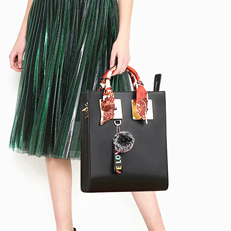 

Bag for Woman 2019 Spring and Summer New Single Shoulder Bags FR SHA Square Tote BAG Modern Fashion Simple Square Bag Sac A Main