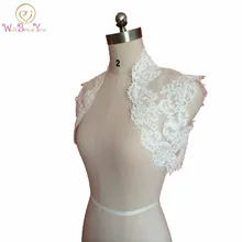 Французские кружевные свадебные куртки реальное изображение на заказ цвета слоновой кости без рукавов свадебное болеро для невесты куртки для вечеринок