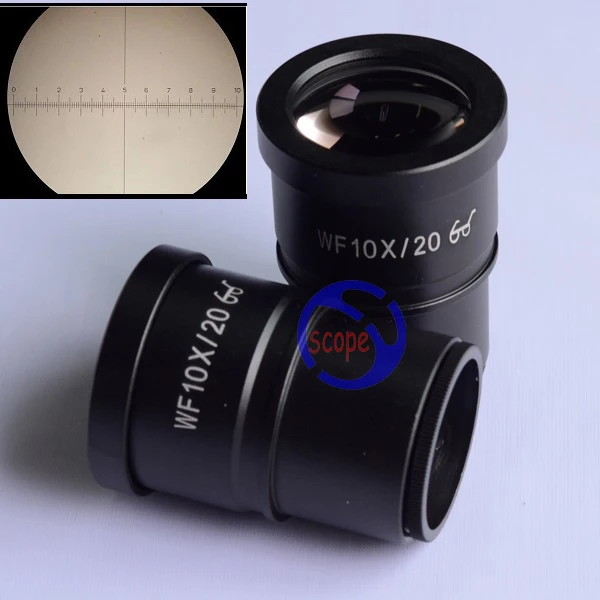 „FYSCOPE WF10X“ / 20 „Super Widefield 10X“ mikroskopo okuliaras su skersiniu tinkleliu 30mm
