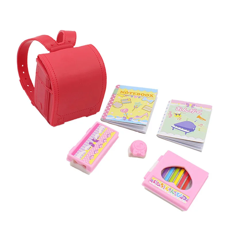 Школьный ранец для кукол 6 шт. аксессуары Blyth Barbi Azone ob11 кукольный домик лучший