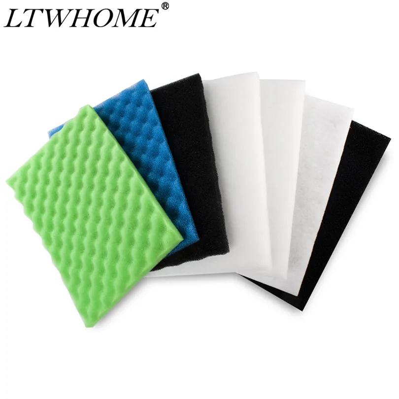 

LTWHOME Value Pack of Large DIY Poly Coarse Fine Foam Filter Pads Set Fit for Aquarium Pond
