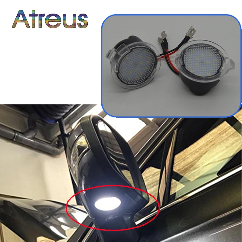 Atreus Автомобильный светодиодный под боковое зеркало с подсветкой LED дневные ходовые огни 12V белый светодиодный светильник лампа без ошибок для Ford Mondeo край Explorer Taubus F-150 аксессуары
