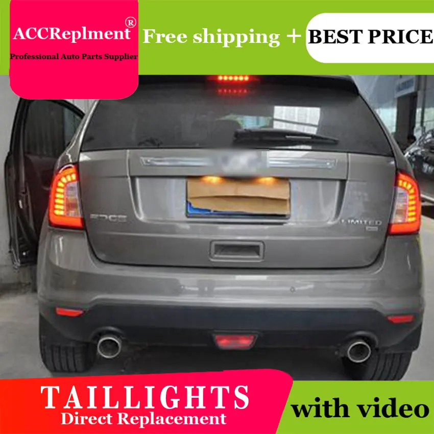 Best Offers 2PCS Car Styling for Ford Edge Taillights 2012-2014 for Edge LED Tail Lamp+Turn Signal+Brake+Reverse LED light