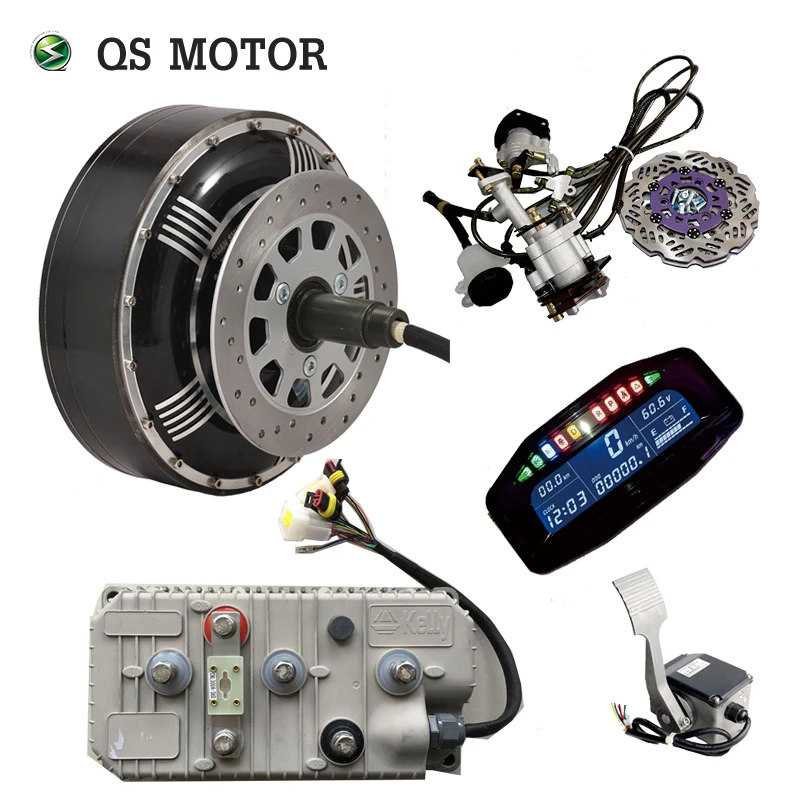 QS двигатель 4000 Вт 273 2wd carro eletrico BLDC бесщеточный Электрический автомобильный комплект для преобразования мотор-концентратор с KLS7250H Келли конт... QS двигатель 4000 Вт 273 2wd carro eletrico BLDC бесщеточный Электрический автомобильный комплект для преобразования мотор-концентратор с KLS7250H Келли конт...