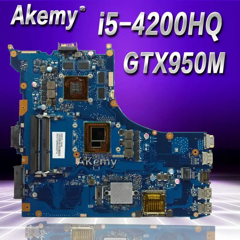 Akemy GL552JX материнская плата для ноутбука ASUS GL552JX GL552J ZX50J тесты оригинальный GTX950M 2 Гб i5-4200HQ