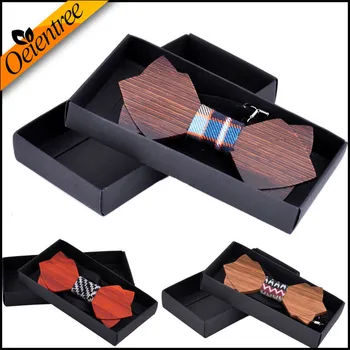 

Factory direct selling 100% green primary wood bow tie pure hand double-layered wooden bow tie wedding dinner bow tie