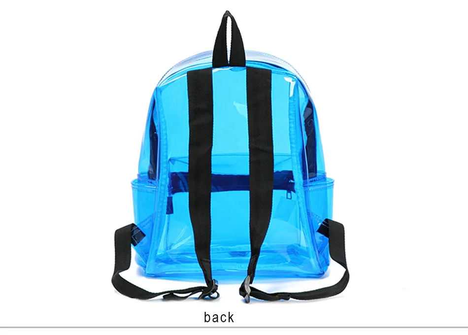 2019 новый двойной плечо пластик прозрачная гелевая сумка ясно студент рюкзак пляжная сумка ранец школьный