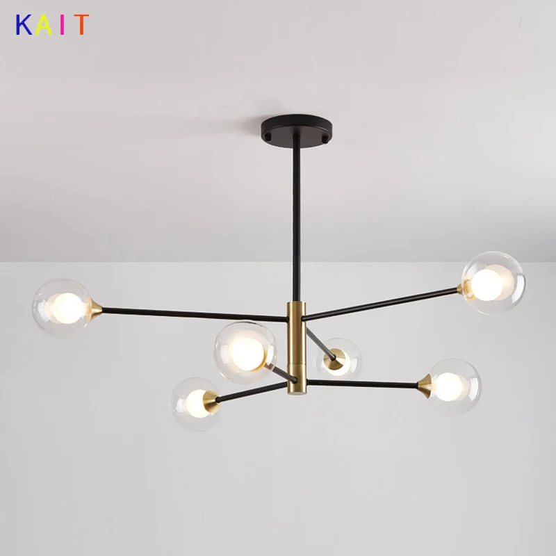 

Modern Glass LED chandeliers ceiling Nordic Dining Room Kitchen Designer Hanging chandeliers Lamps