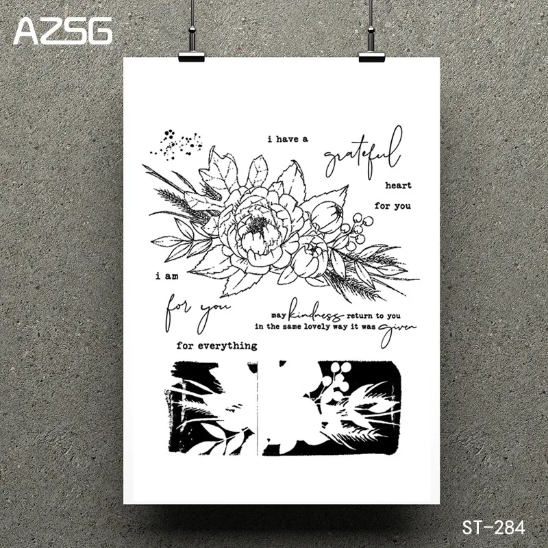

Beautiful flower Clear Stamp for Scrapbooking Rubber Stamp Seal Paper Craft Clear Stamps Card Making