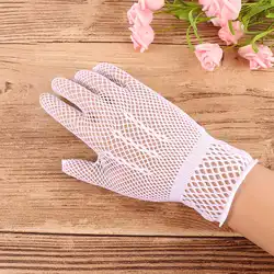 Женские летние УФ-защитные танцевальные костюмы для вождения кружевные перчатки сетчатые ажурные перчатки милые рукавички пэчворк