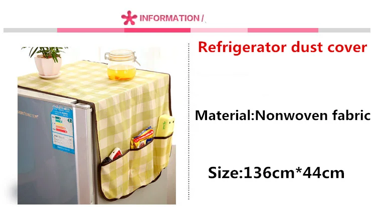 Использование хлопчатобумажной ткани покрытие полотенца одна дверь на дверь холодильника холодильник полотенце ткань пылезащитный чехол