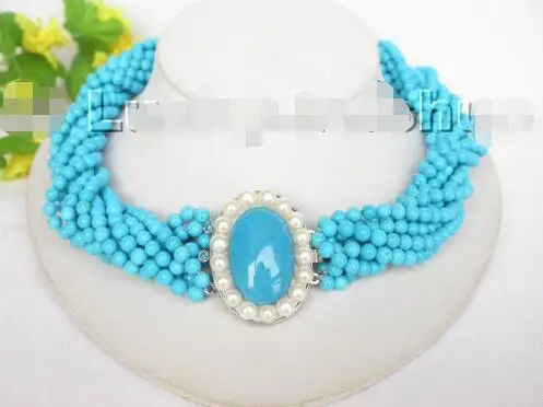

length AAA 10Stds natural good necklace lapis pearl clasp