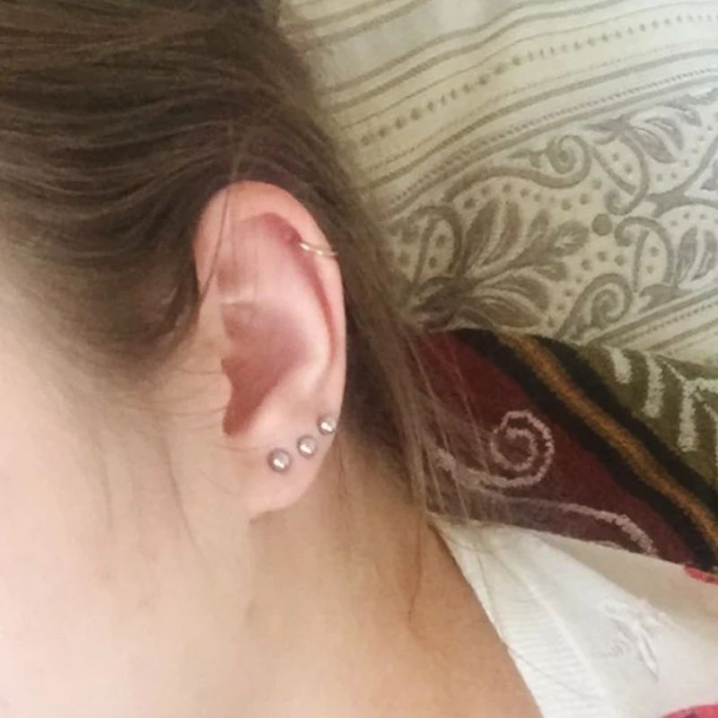 Sale 1Pair 3-10mm Simple Silver Black Ball earrings for women men Bead Unique mini Stud Earring