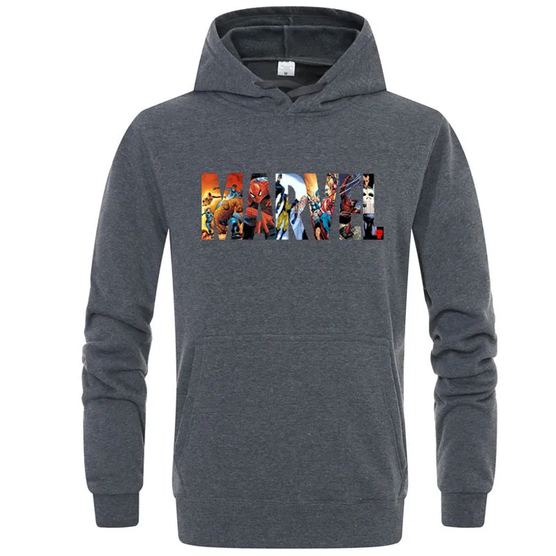 Супергероев Marvel Для мужчин/Для женщин принт толстовка, свитер осень зимняя теплая толстовка с капюшоном Мстители Повседневное пуловер с капюшоном куртка