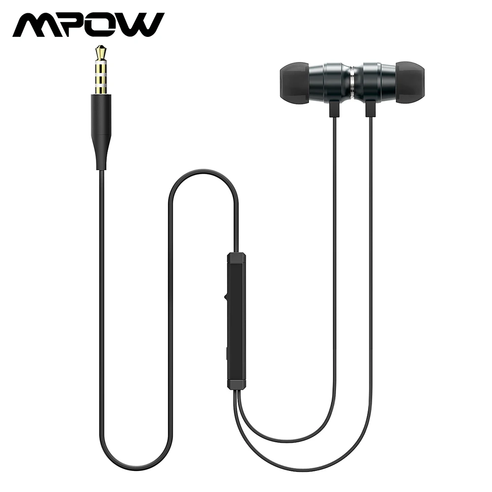 

Mpow BH155A In-ear Wired Earphones Support Inline Control With Built-in Microphone Magnetic Connection Headphone For Smartphone