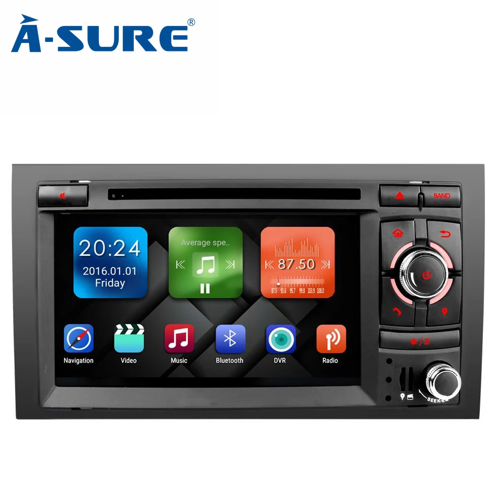 A-Sure 7 'ɲ Din Android автомобильное радио gps dvd-плеер стерео навигация для Audi A4 S4 RS4 SEAT