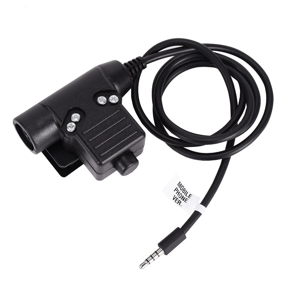 Military Headset Adapter U94 PTT for Icom / Kenwood / Midland / Motorola Talkabout / Mobile Phone Headset PTT Cable Plug