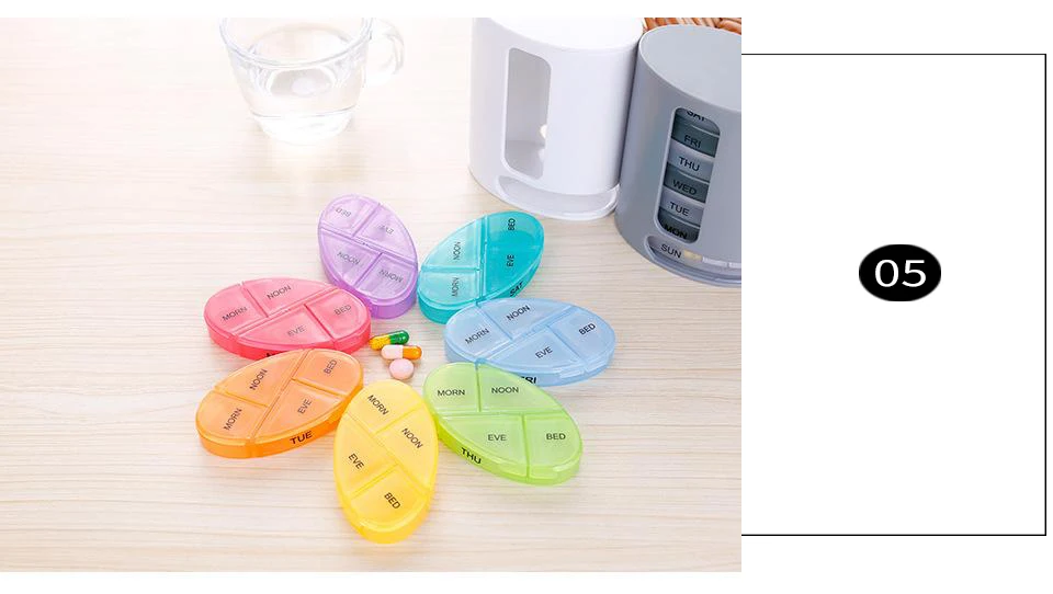 Portable Mini Pill Case Box Capsule Weekly Splitters OrganizerContainer For Tablets Compartment Transparent Plastic Storage Box (9)