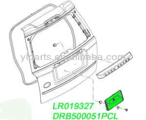 Lr019327 сзади авто номерной знак для lr freelander 2 discovery 4 range rover sport 10 13 evoque регистрации