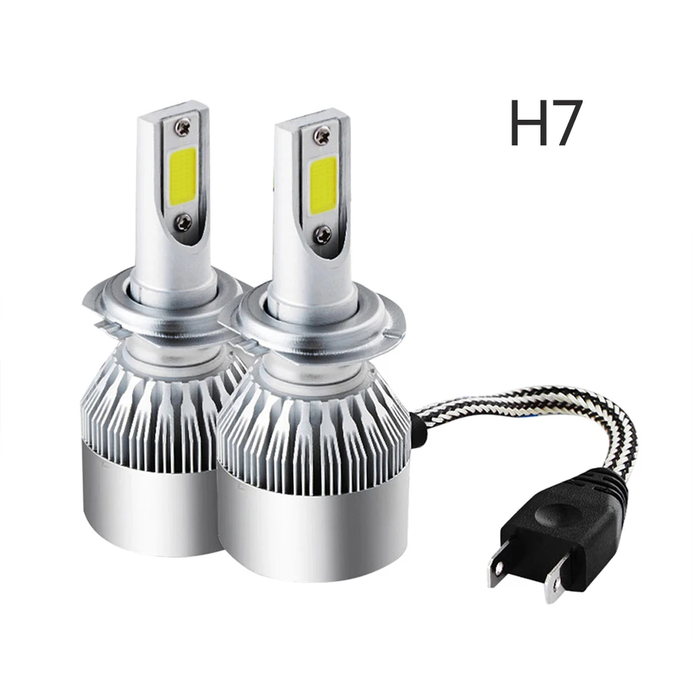 2 шт. супер яркий COB H 1 3 4 7 9005 9006 C6 7200LM 72W Светодиодный светильник C ar лампа для