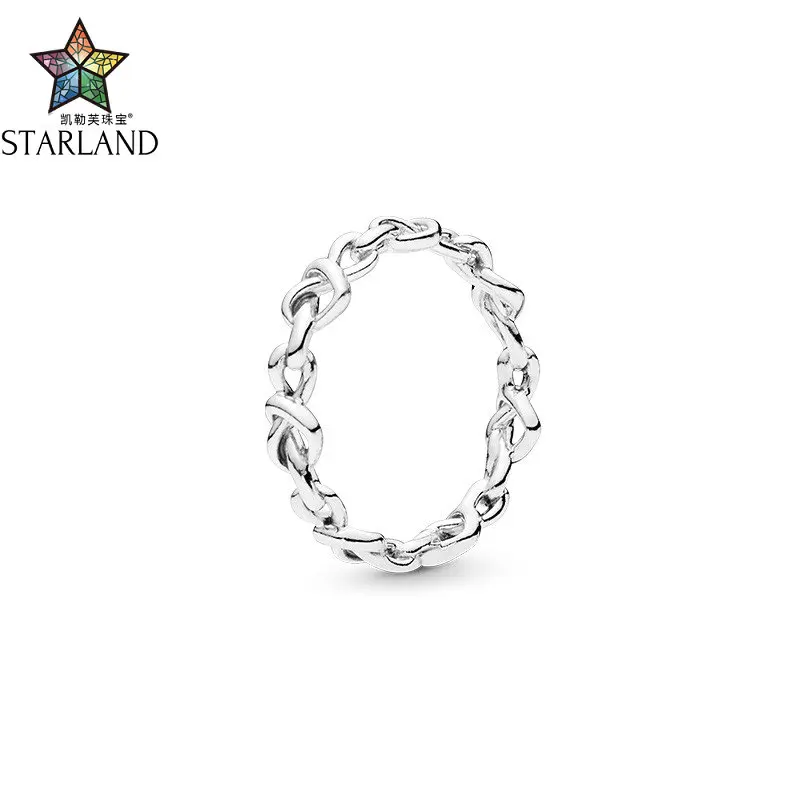 

XIINHUI 2019 NEW 925 Sterling Silver Europe Hot Sell String of Personalized fashion Charm KNOTTED HEARTS RING for Woman Party