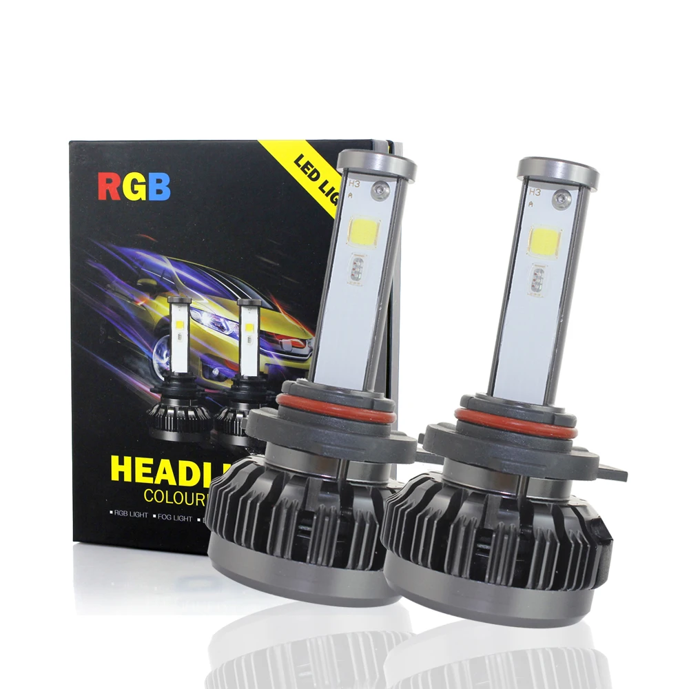 

2Pcs H7 LED Bulb Car Headllight H4 LED H1 H3 H11 HB3 HB4 9005 9006 9007 40W 6000LM 6500K Fog Light 12V 24V Auto Headlamp Lamps