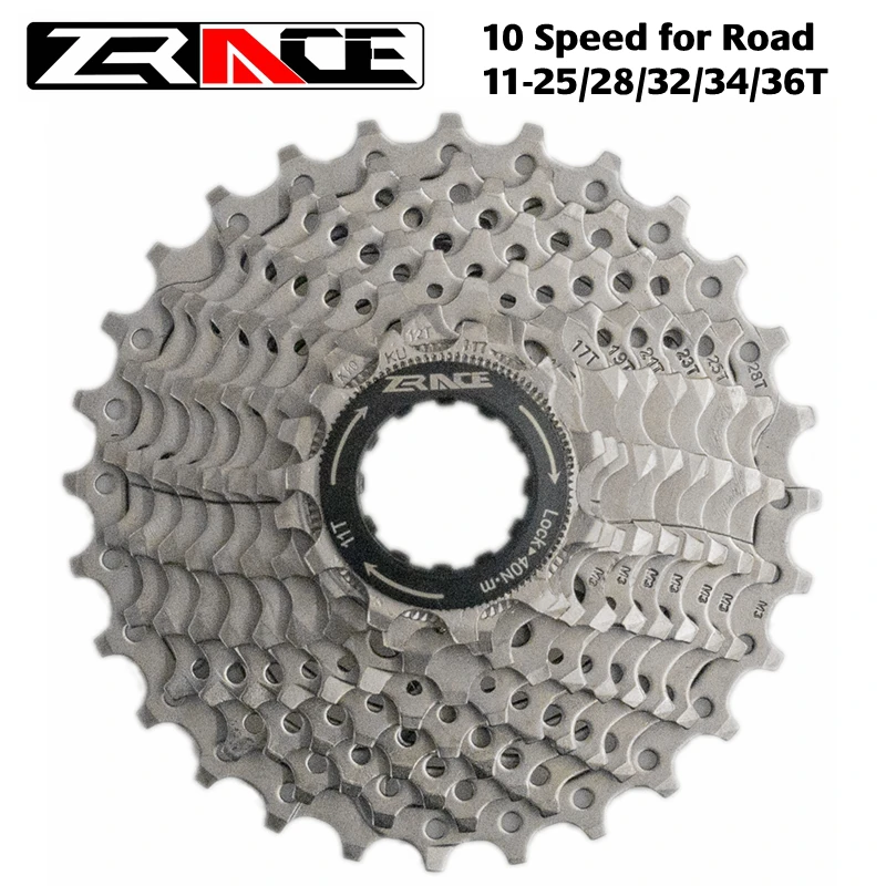 

ZRACE 10S Road Bicycle Freewheel Cassette 10 Speed MTB Bike Cassette 11-25T/28T /32T /34T /36T, Compatible with Tiagra ZEE SAINT