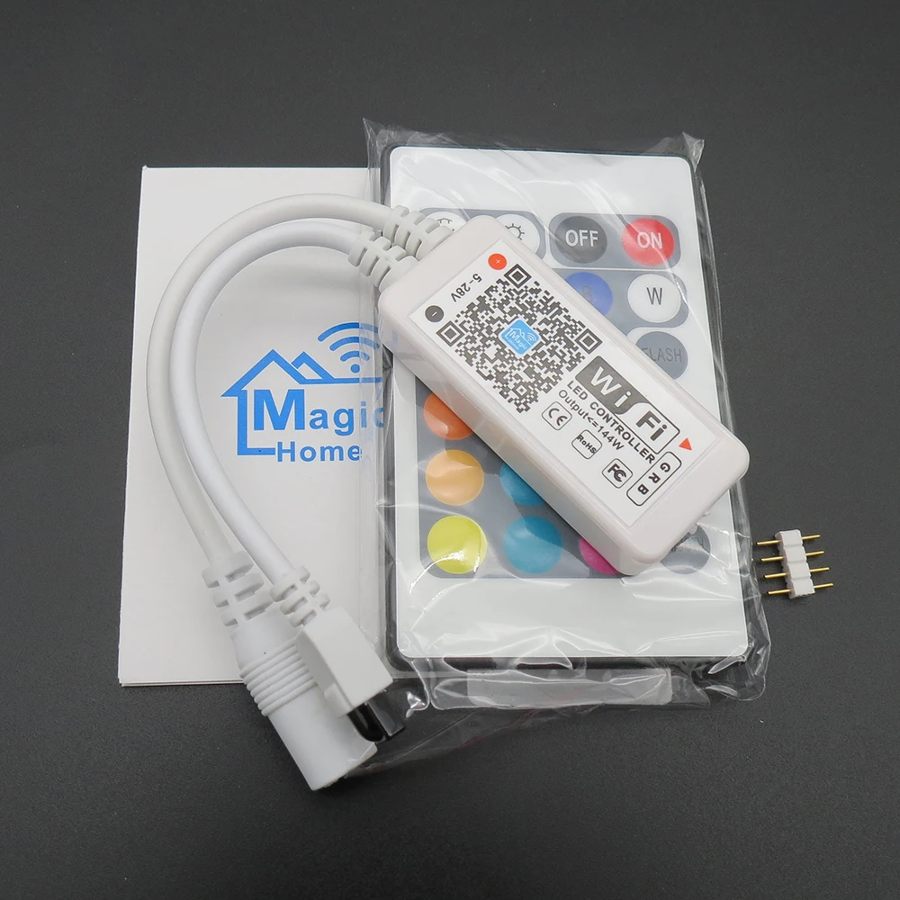 Homixs DC5 28V Mini WIFI LED RGB RGBW контроллер с DC Female от iOS Android APPSmartphone Управление светодиодный