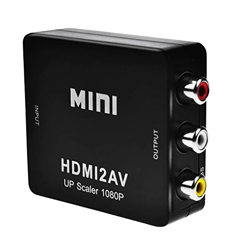 HDMI2AV Мини HD 1080 P цифровой видеопреобразователь Box HDMI RCA AV/CVSB Stereo L/R видео конвертер адаптер Поддержка NTSC PAL Выход HDMI К AV