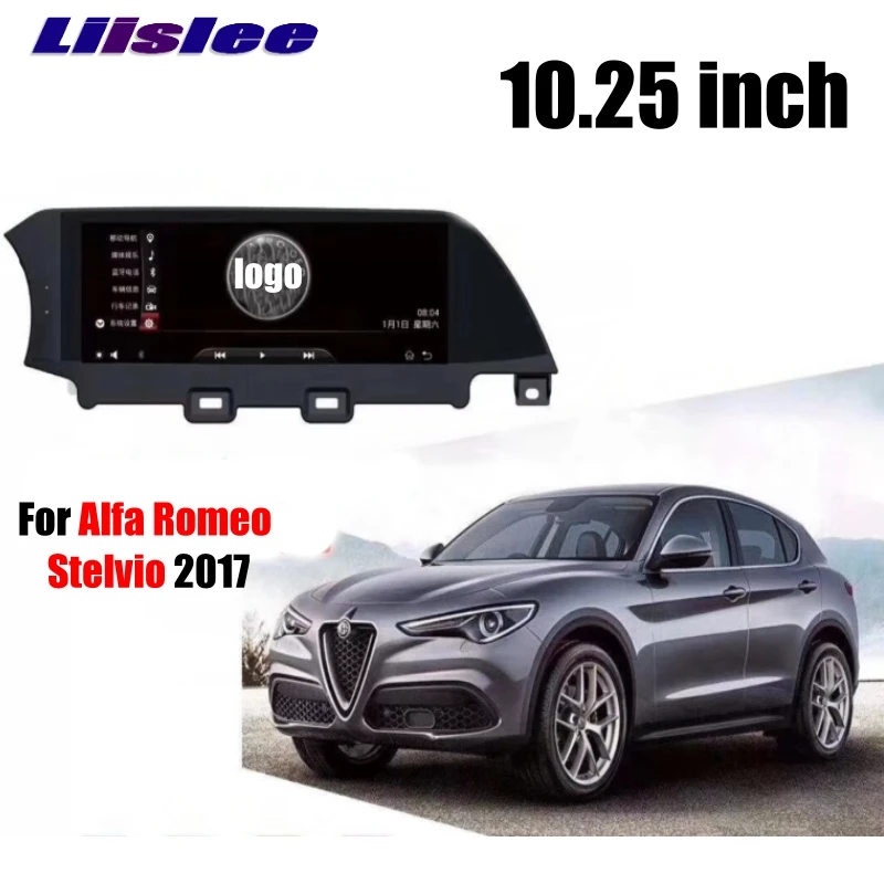 Для Alfa Romeo Stelvio LiisLee Автомобильный мультимедийный CarPlay адаптер 10,2" Android gps стерео радио навигация NAVI