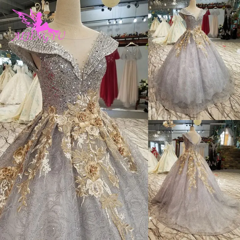 Aijingyu Best Wedding Gowns Long White With Corset Ukraine Glitter